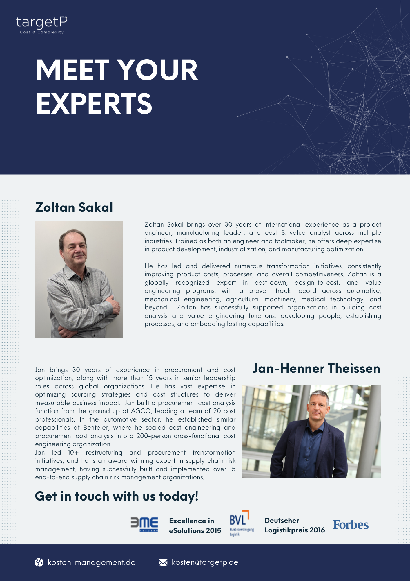 Kostenmanagement, Kostenanalyse Risikomanagement Training