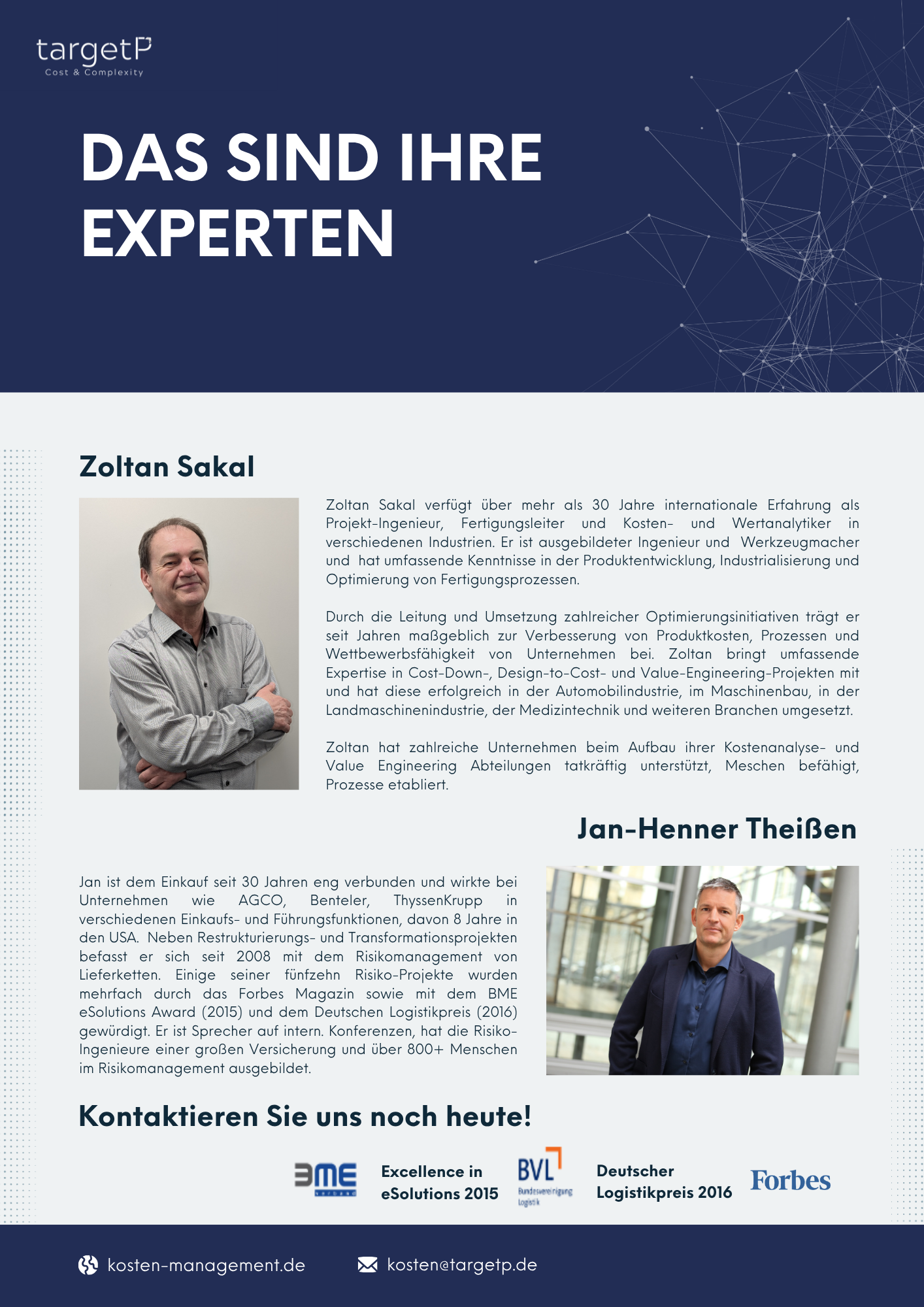 Kostenmanagement, Kostenanalyse Risikomanagement Training